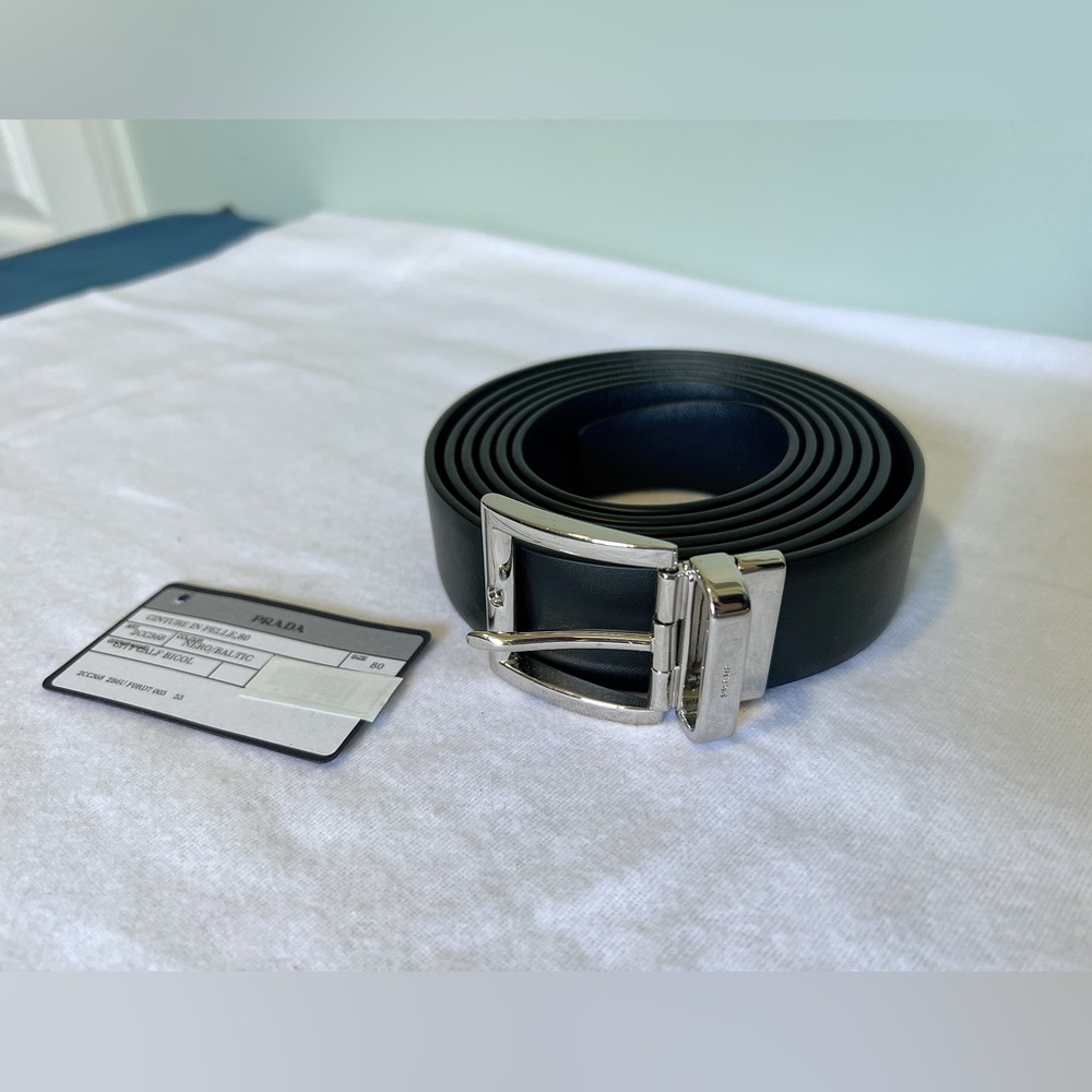 PRADA Reversible leather belt - size 80 - Picture 2 of 6